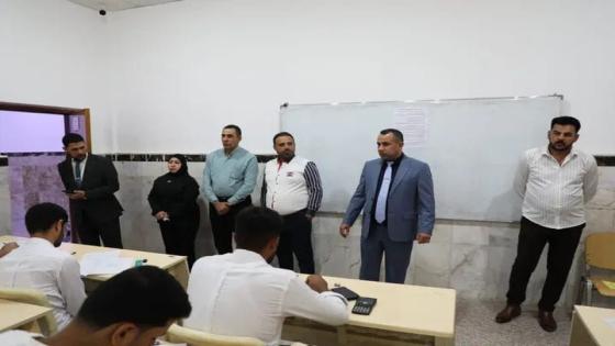 مدير المعهد النفطي في ميسان يجري جولة تفقدية على القاعات الامتحانية