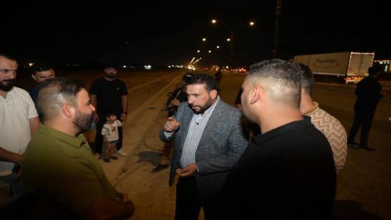 محافظ ميسان يتفقد ليلا مشروع تطوير  مداخل العمارة ويوجه بتسريع وتيرة العمل